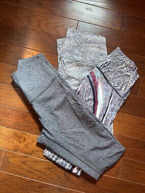 3 Lululemon High Rise Size 4 Leggings - Align & Wunder Under